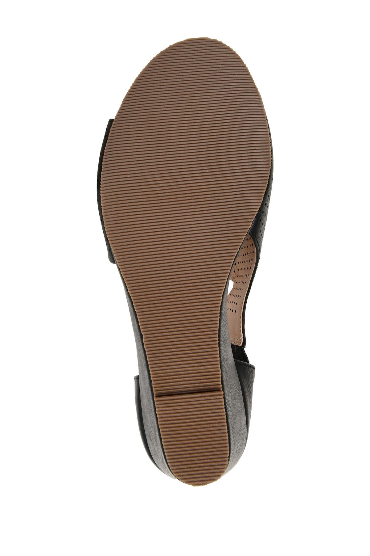 Journee Collection JOURNEE Aretha d'Orsay Wedge Sandal, Alternate, color, Black