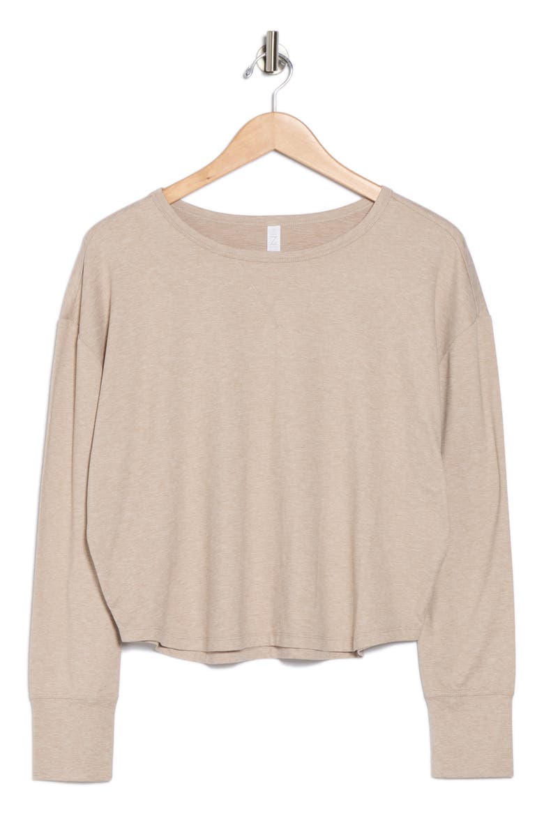 Aura Lite Long Sleeve T-Shirt, Alternate, color, TAN THREAD HEATHER