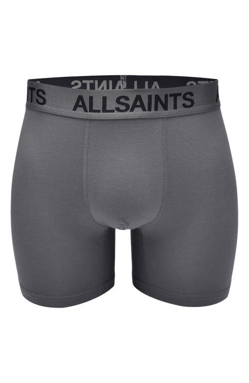 Allsaints 3-pack 5-inch Contour Pouch Boxer Briefs In Grey Multi