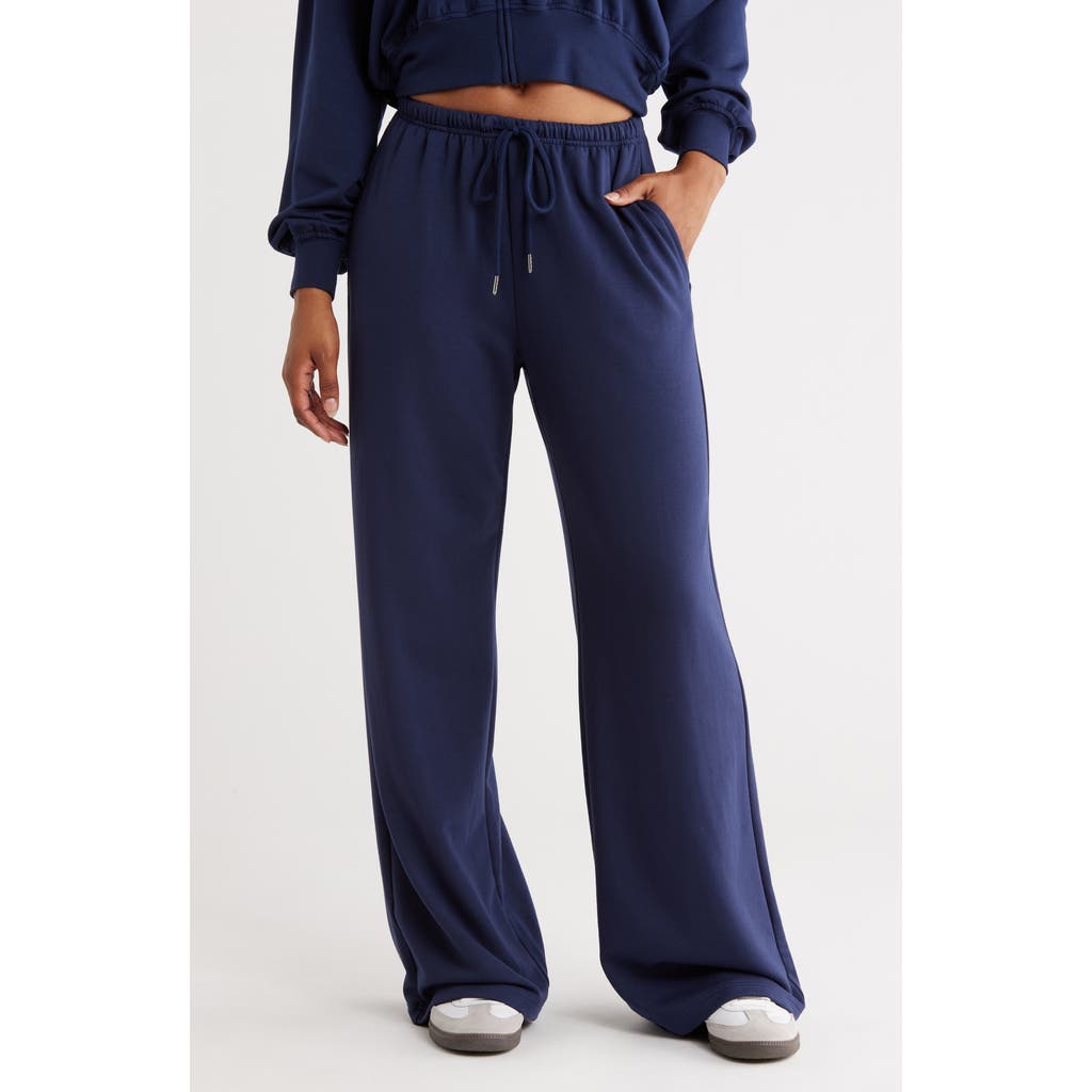 Abound Loved Fleece Wide Leg Sweatpants In Blue