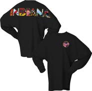SPIRIT JERSEY Women's Spirit Jersey Black Indiana Fever Oversized Preppy City Long Sleeve T-Shirt