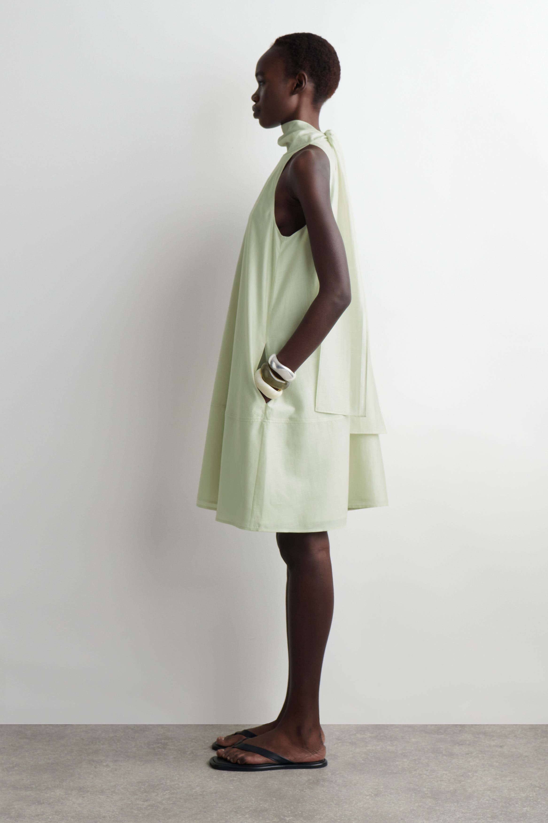 Fluid Halterneck Mini Dress - image 4