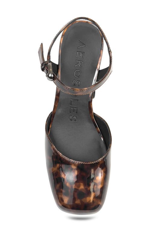 Aerosoles Soir Ankle Strap Platform Pump In Brown