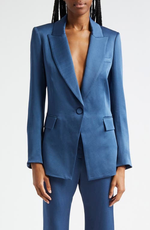 Veronica Beard Long And Lean Dickey Jacket In Blue Stone