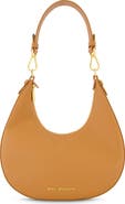 Mac Duggal Gold Plated Hardware Grain Leather Hobo Bag