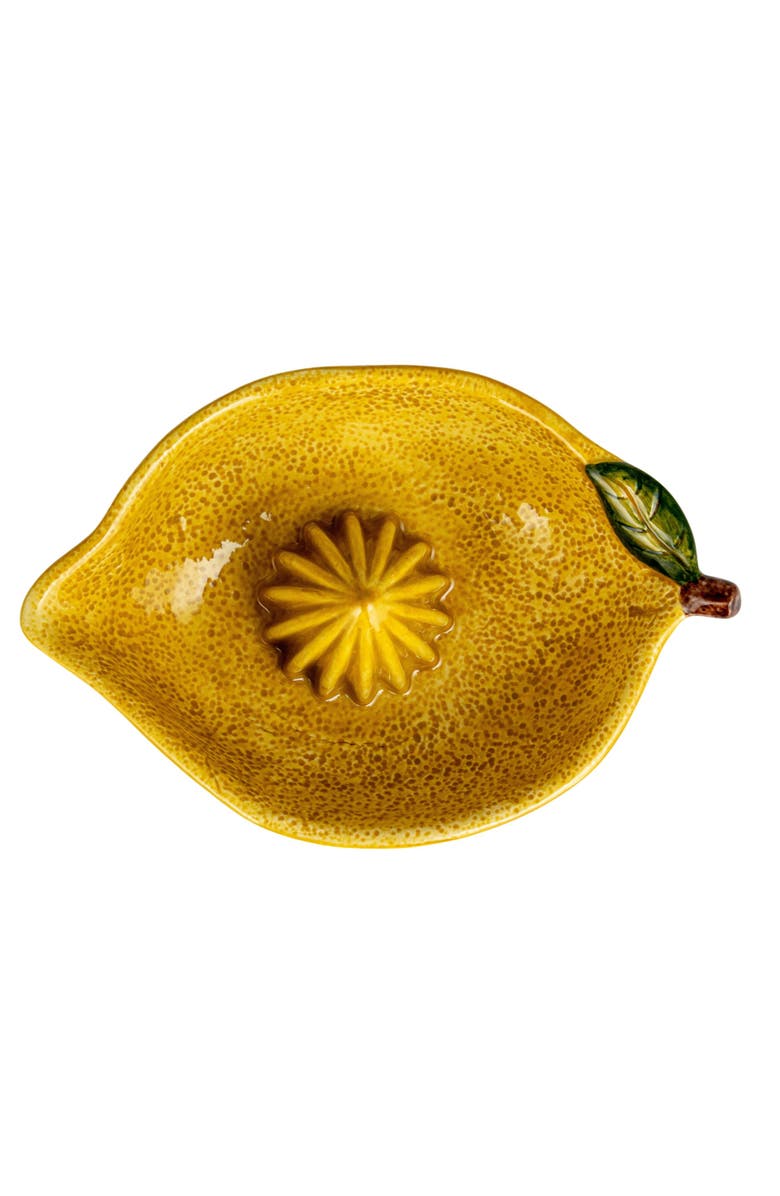 Storied Home Countryside Citrus Stoneware Lemon Juicer, Multicolor, Alternate, color, Yellow