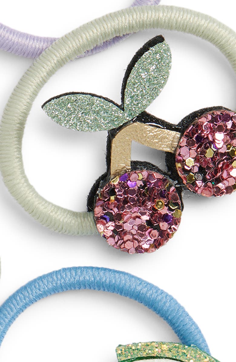 Mimi & Lula Kids' Fruit Salad 8-Pack Ponytail Holders, Alternate, color, Pink