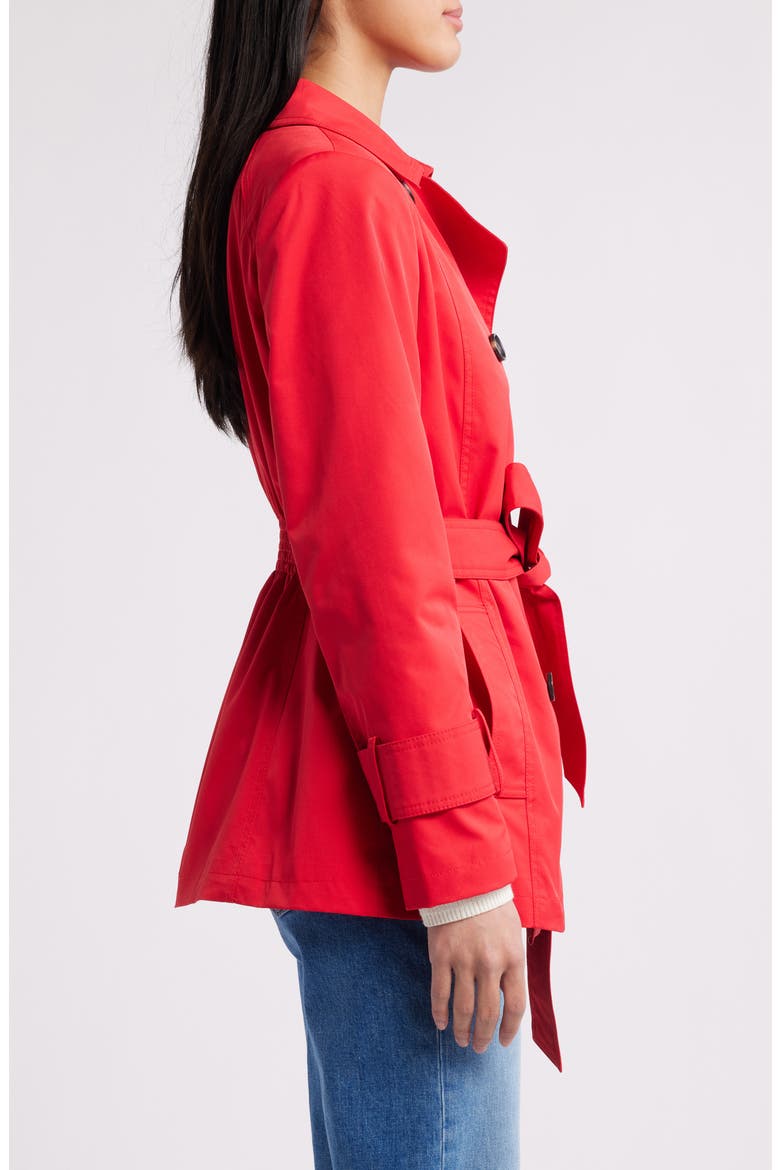 Belted Trench Coat, Alternate, color, POPPY RED