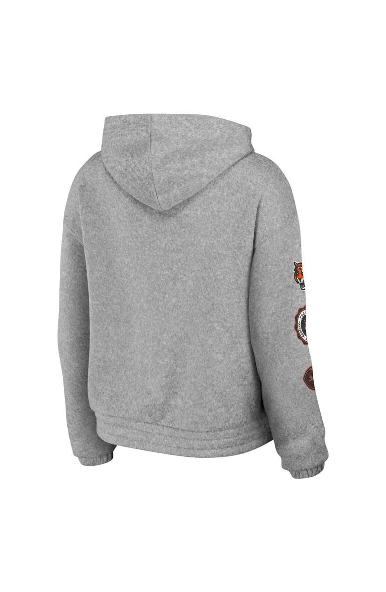 WEAR by Erin Andrews Women's WEAR by Erin Andrews Heather Gray Cincinnati Bengals Full-Zip Hoodie, Alternate, color, Heather Gray