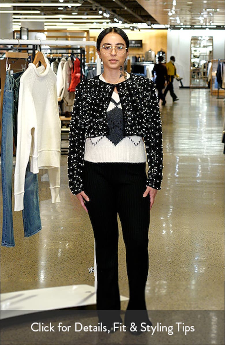 Monica Sequin Imitation Pearl Crop Jacket, sales video thumbnail