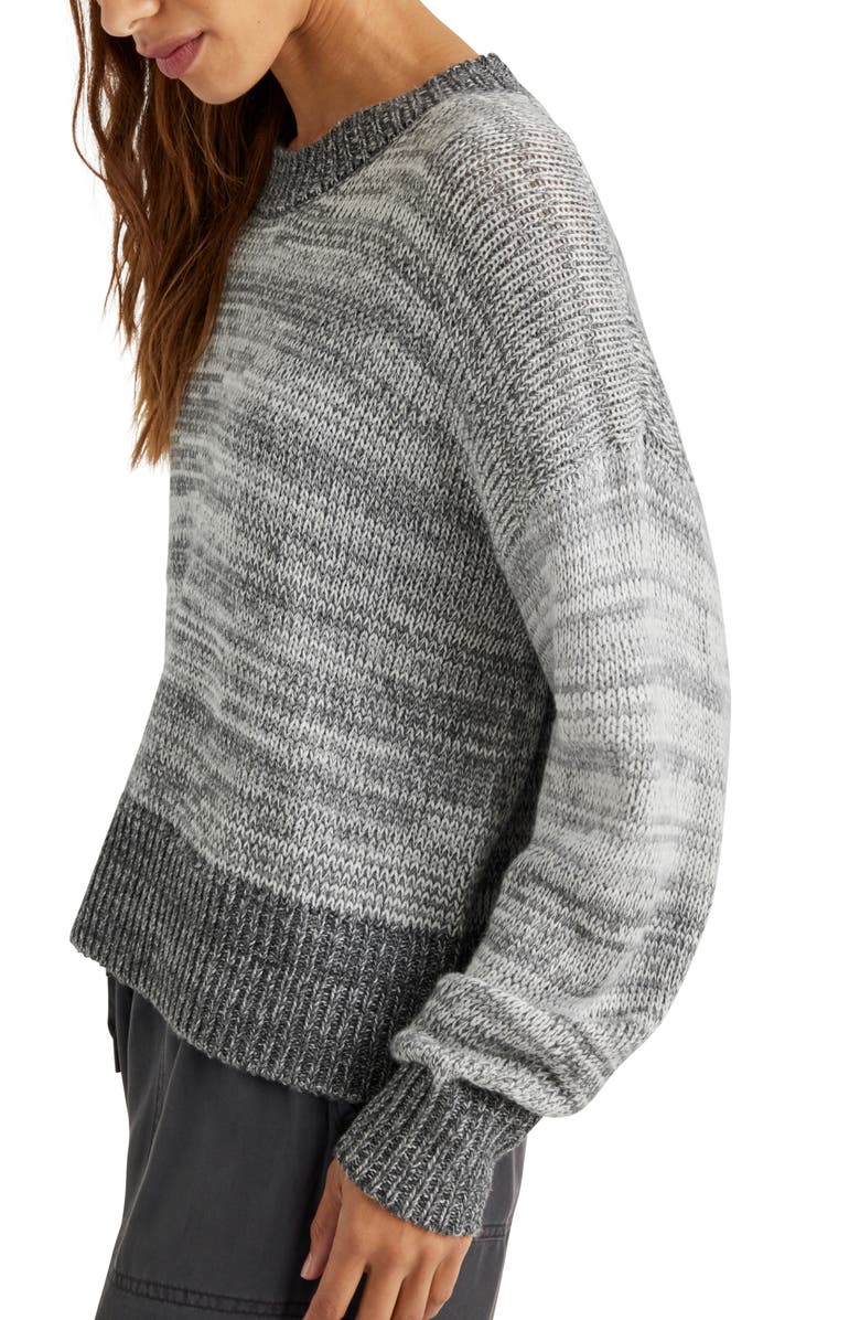 Splendid Lyra Marled Crewneck Sweater, Alternate, color, Grey Marl