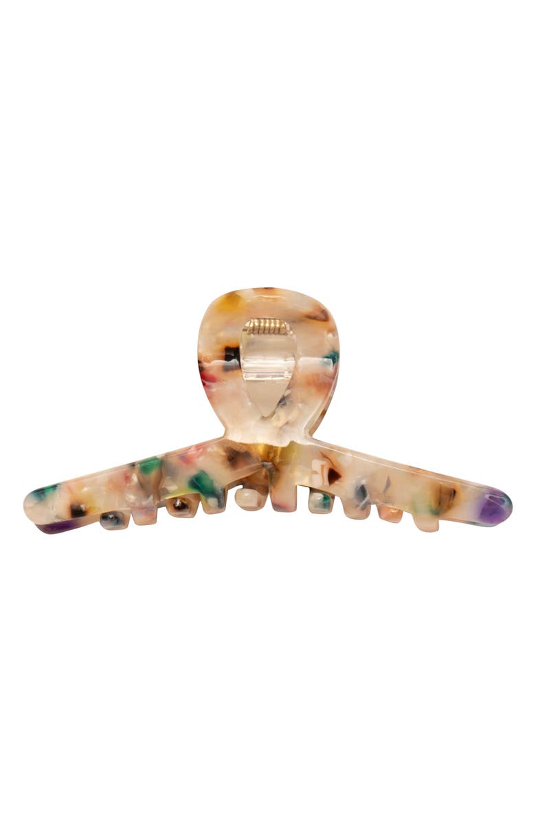 Mimi & Lula Speckled Rainbow Claw Clip, Main, color, Beige