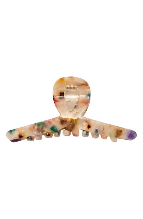 Speckled Rainbow Claw Clip