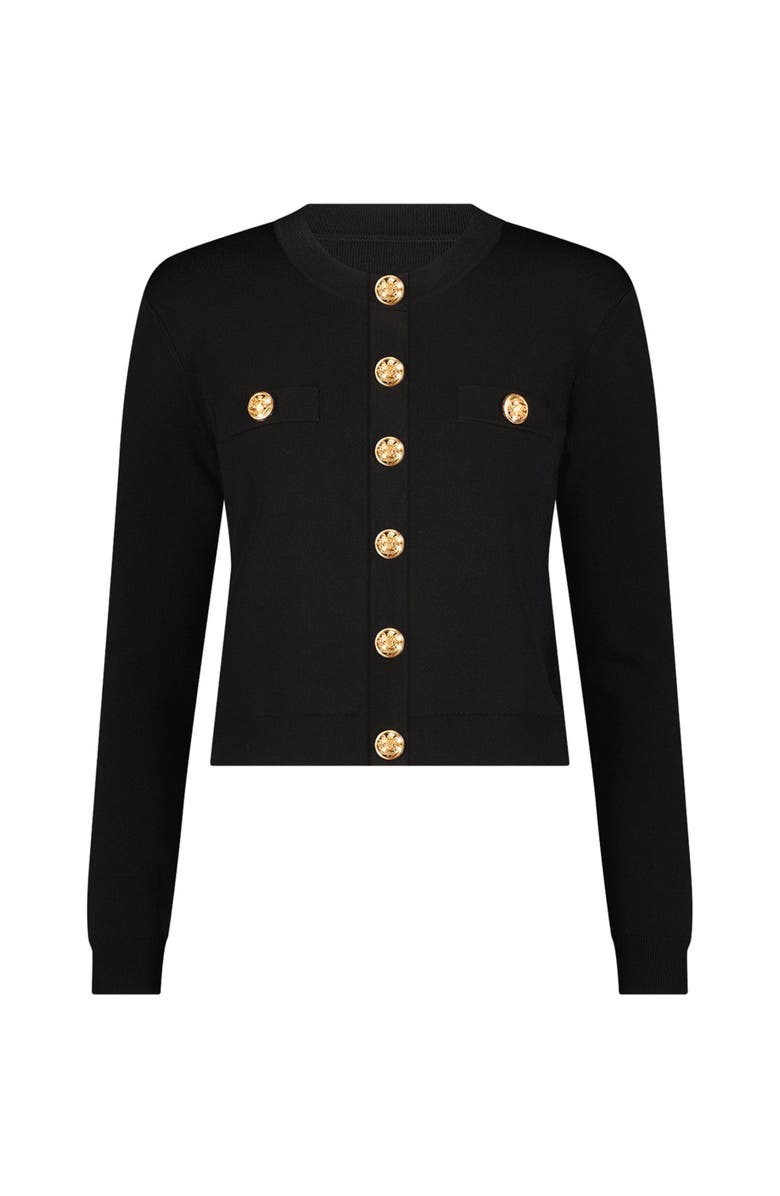 The Noli Shop Loretta Knit Cardigan Top, Alternate, color, Black