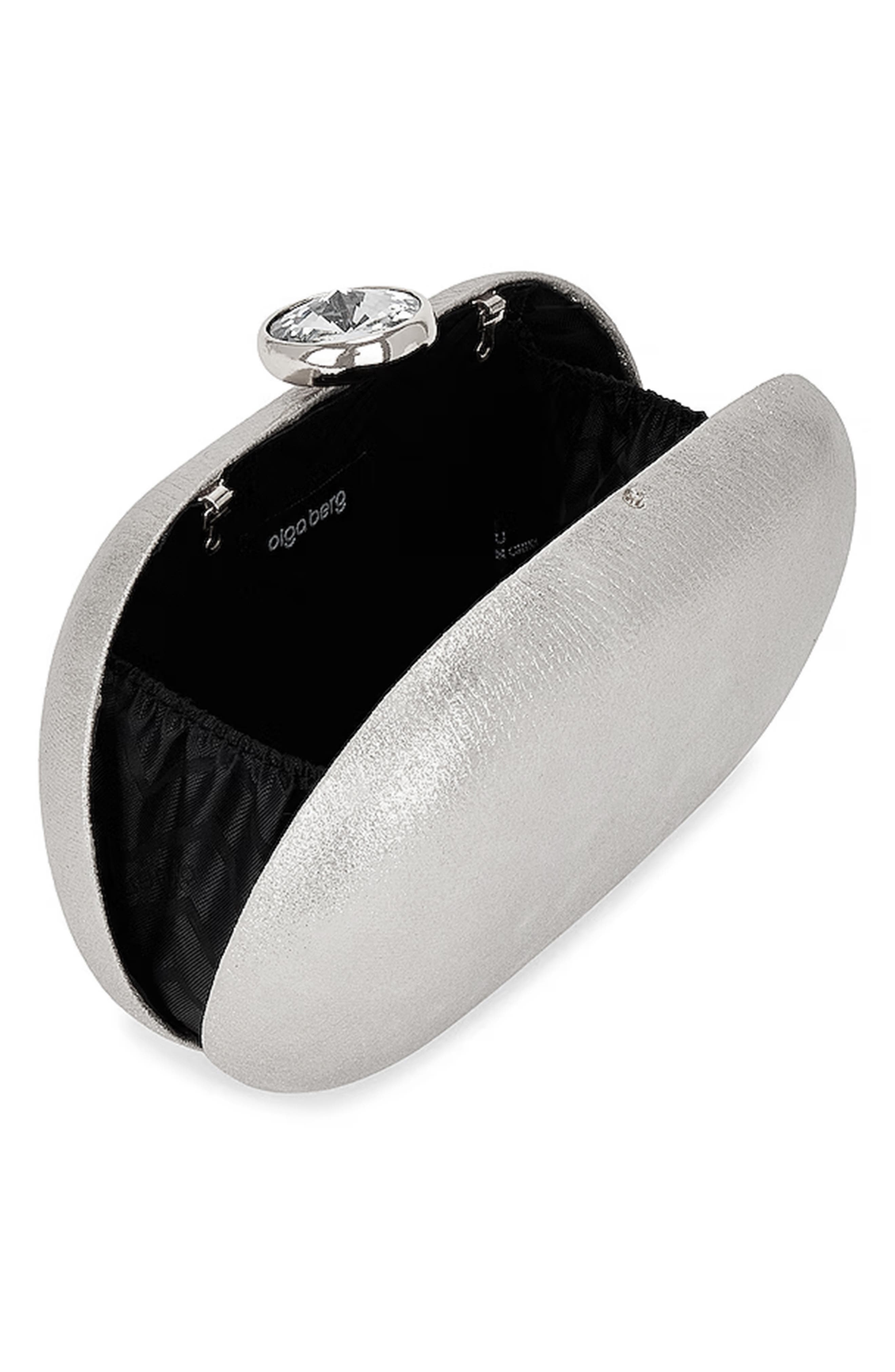 Olga Berg Marta Metallic Clutch, Alternate, color, 