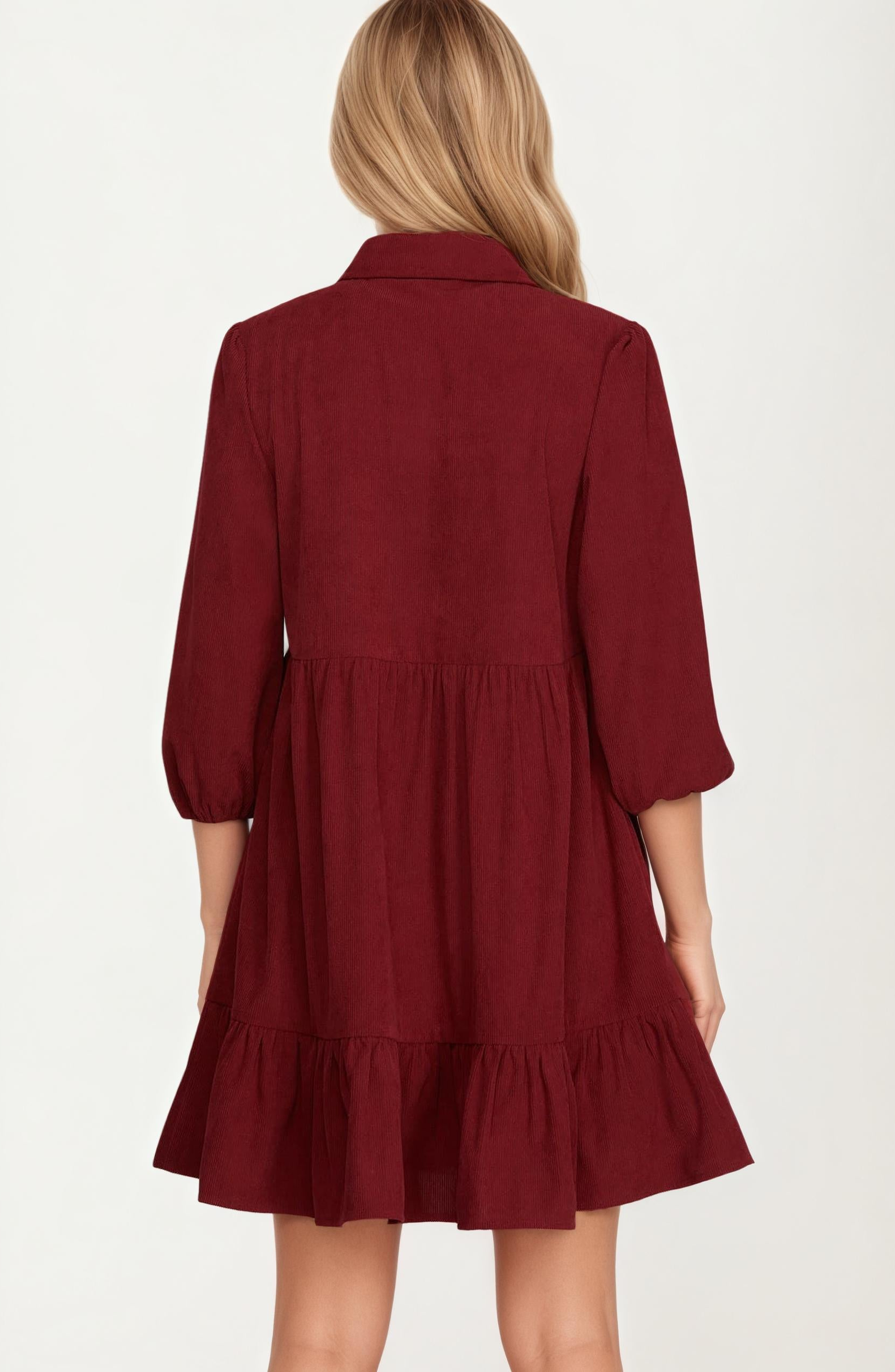 Bow Front Corduroy Mini Dress - image 4