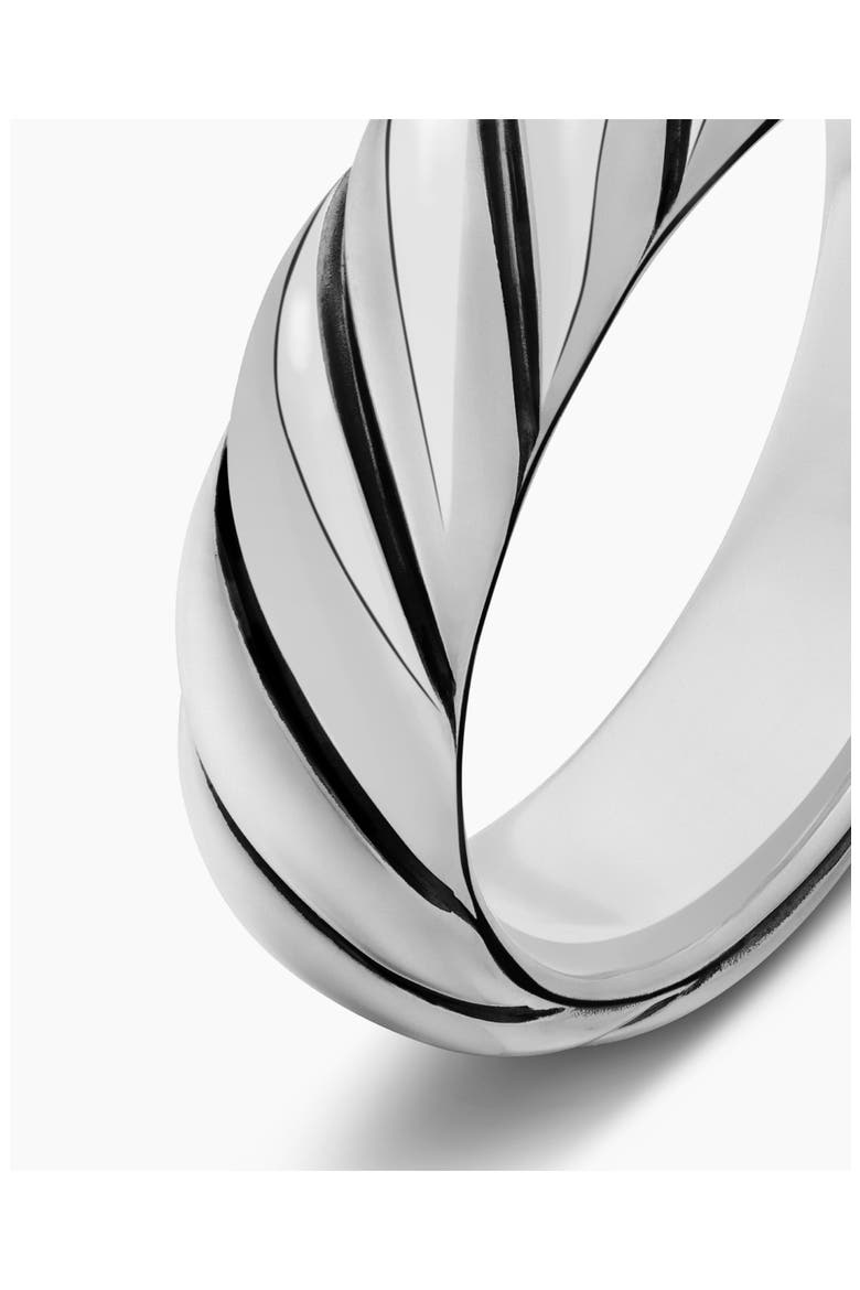 Sculpted Cable Band Ring in Sterling Silver, Alternate, color, STERLING SILVER