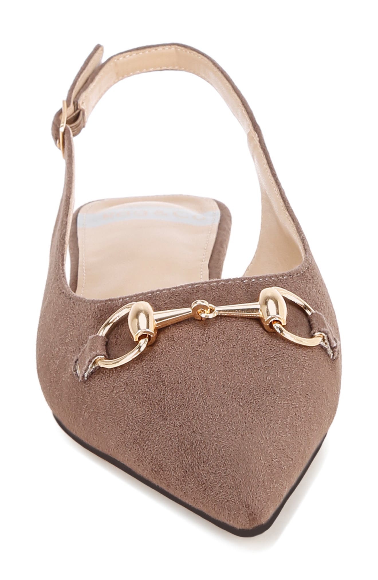 Bell Flower Leather Slingback Pump, Alternate, color, TAUPE SUEDE