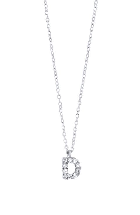 Icon Diamond Initial Pendant Necklace
