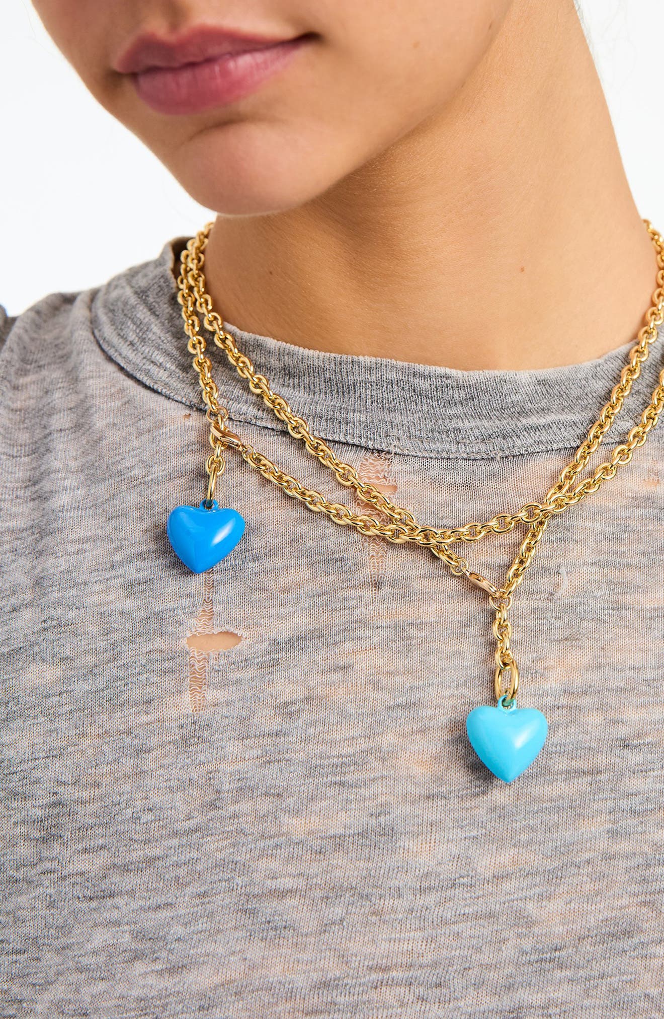 Женские аксессуары ROXANNE ASSOULIN The Mini Happy Heart Pendant Necklace — фото 2