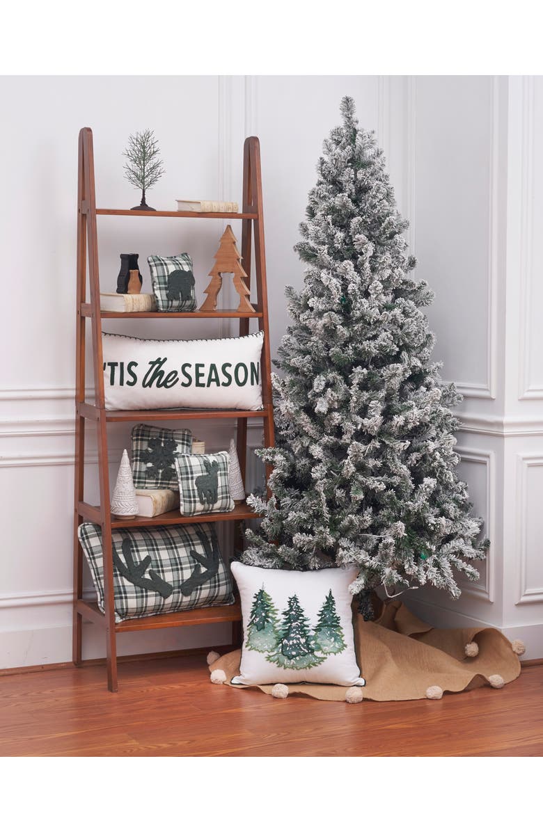 C&F Home Antlers Throw Pillow, 14" x 22", Alternate, color, Green