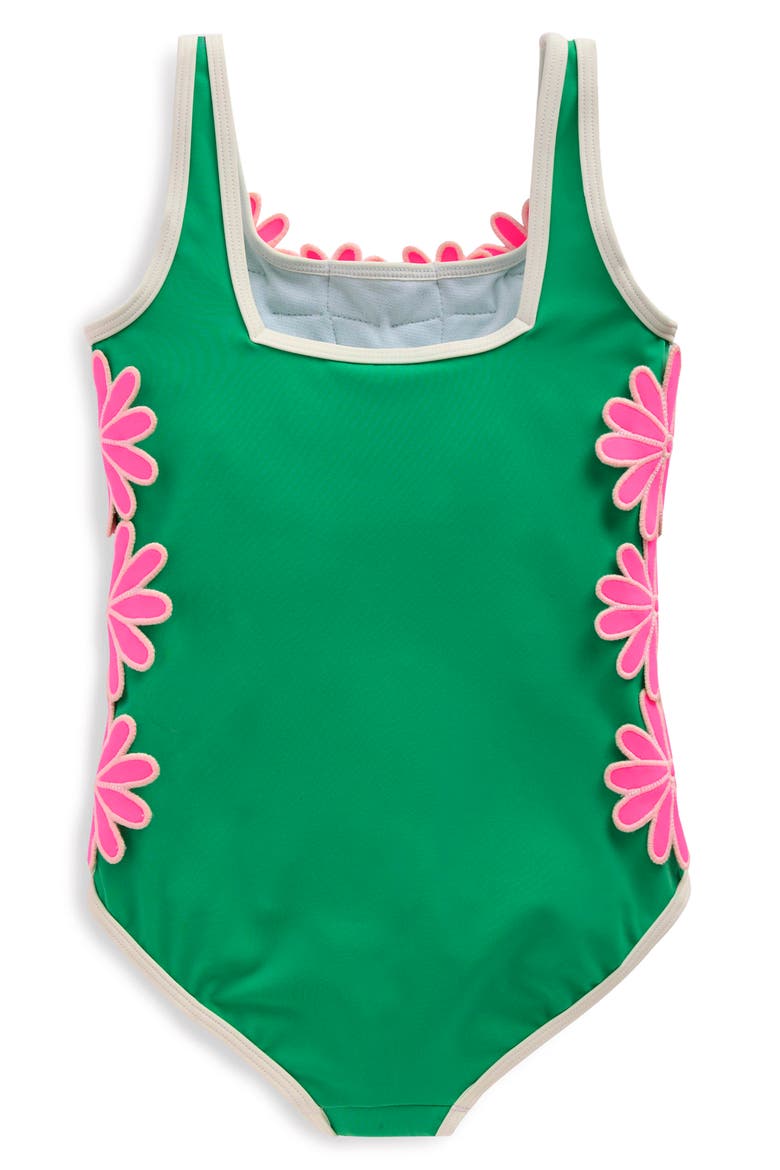Kids' Appliqué One-Piece Swimsuit, Alternate, color, DAISY APPLIQUE