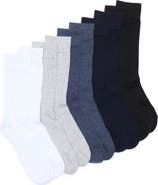 NORDSTROM RACK Cushioned 5-Pack Solid Crew Socks