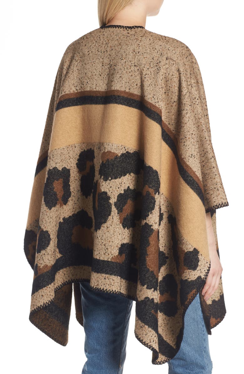BP. BP Leopard Print Ruana, Alternate, color, 