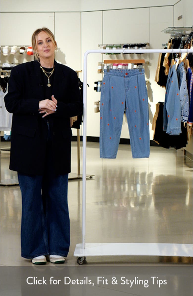 Kids' Embroidered Hearts Organic Cotton Jeans, sales video thumbnail