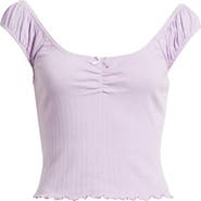 BP. Pointelle Cap Sleeve Top