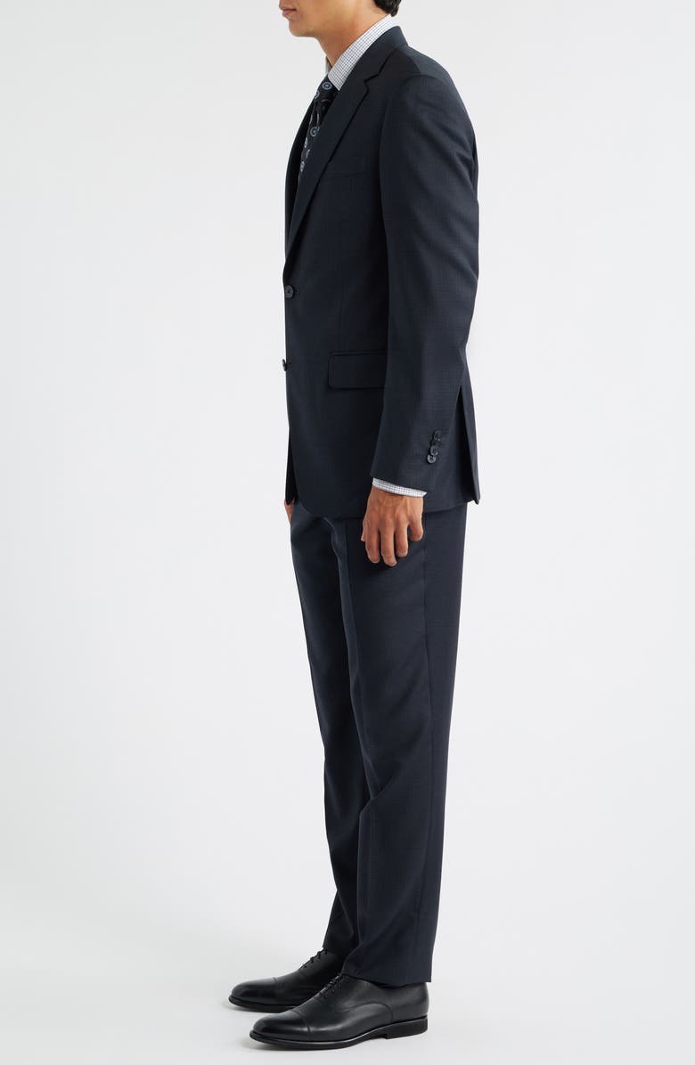 Peter Millar Flynn Classic Fit Grey Check Wool Suit, Alternate, color, Charcoal
