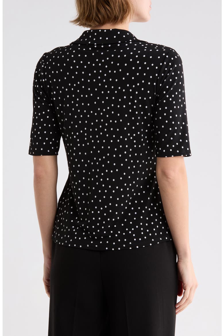Polka Dot Knit Top, Alternate, color, BLACK DOT