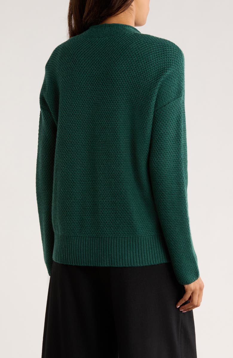 Eileen Fisher Wool Cardigan, Alternate, color, Dark Green