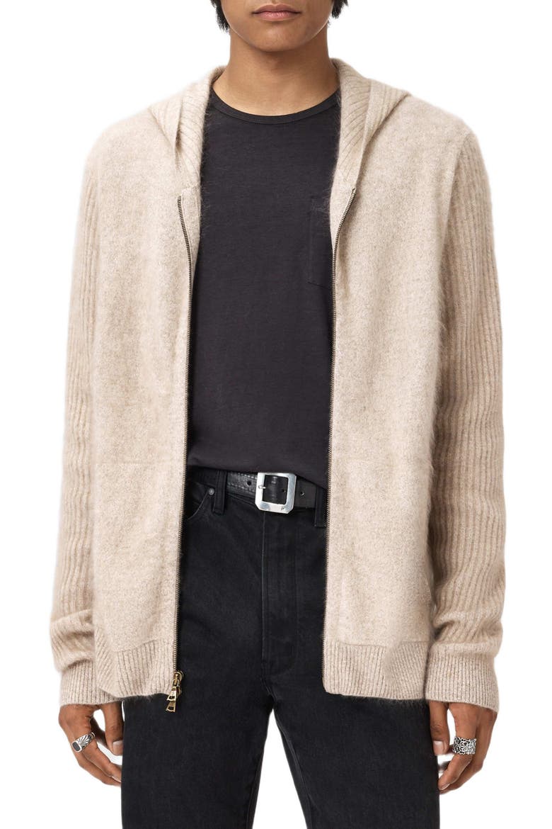 Catherine Cashmere Zip Hoodie, Alternate, color, TERRA BROWN