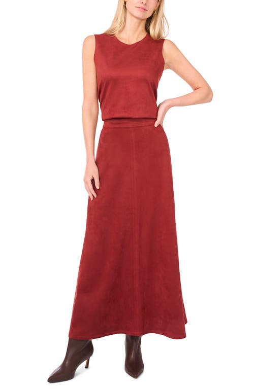 Vince Camuto Faux Suede Tank In Red