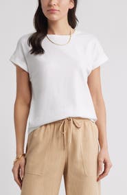 Caslon® Cuff Sleeve T-Shirt