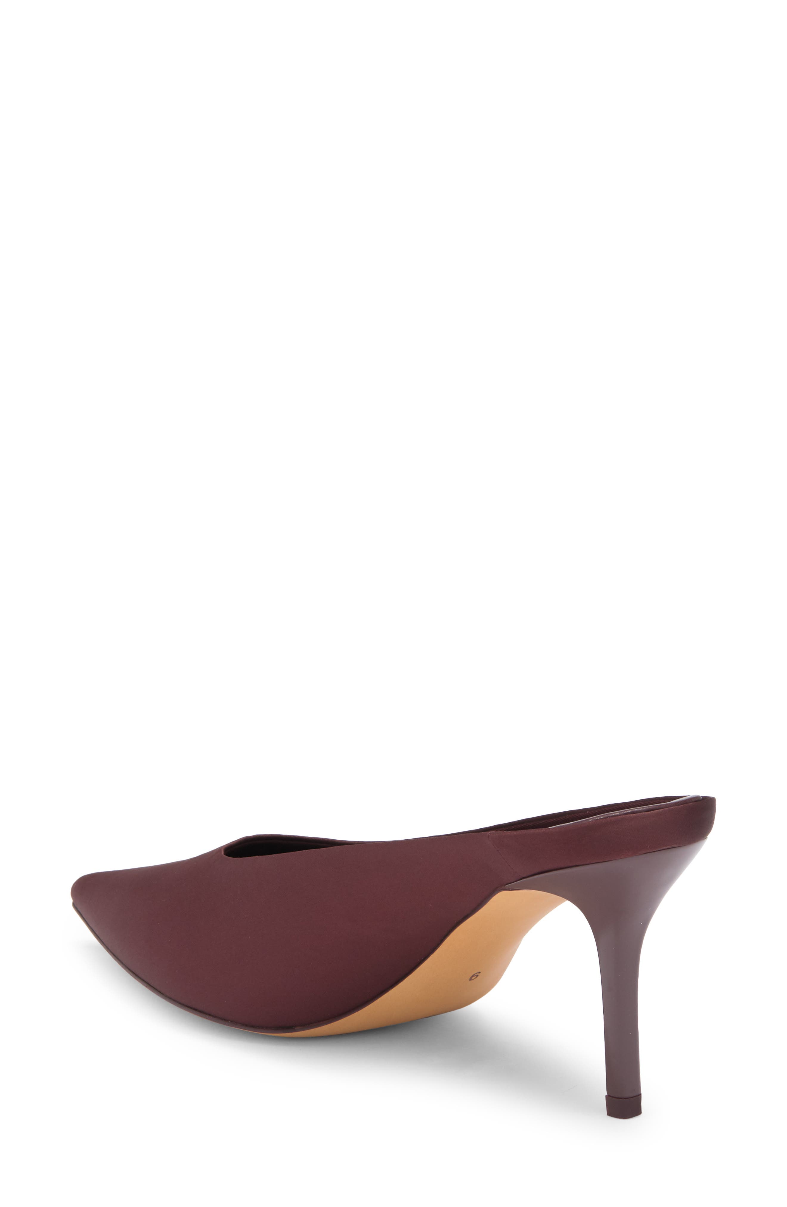 Jeffrey Campbell Ecoute Pointed Toe Mule, Alternate, color, Brown Satin