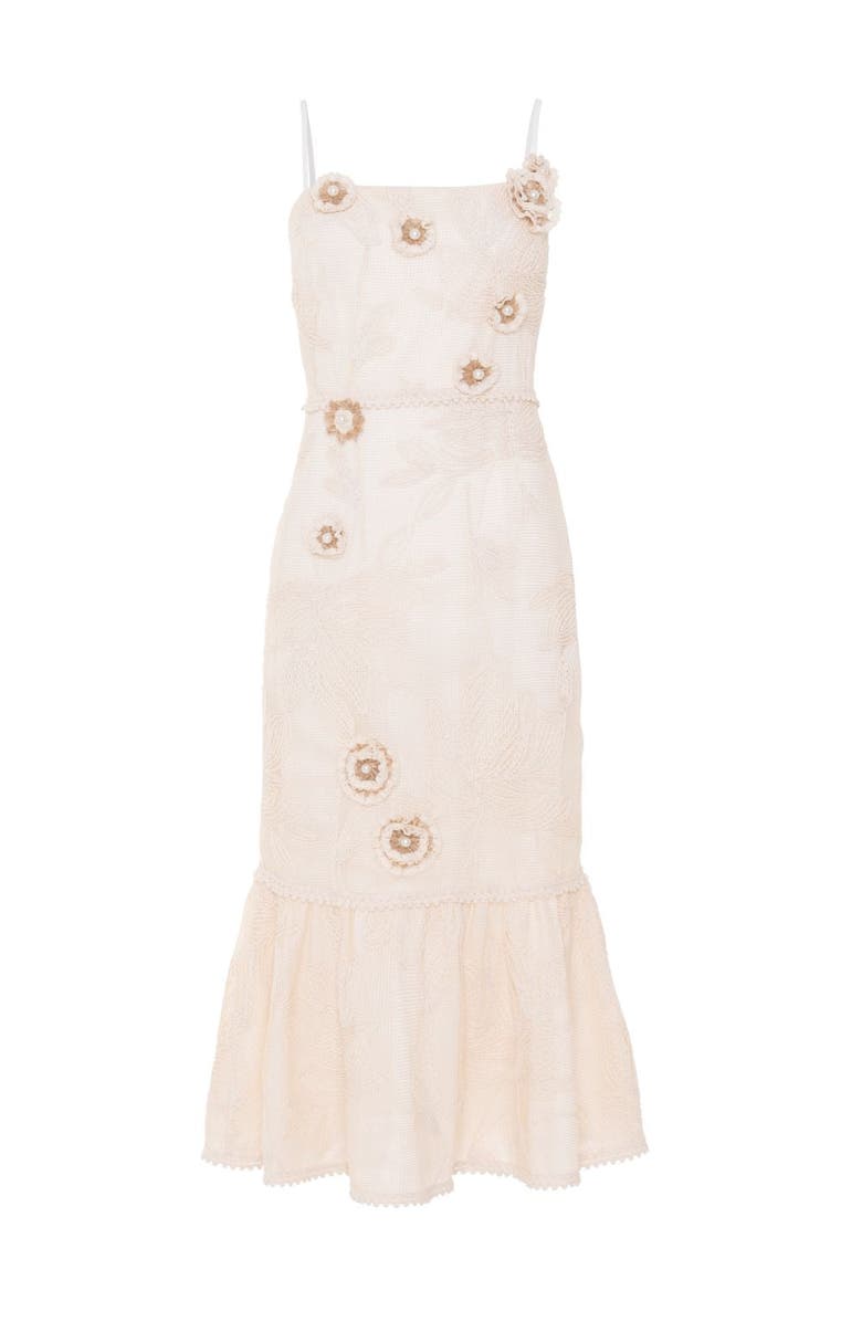 PatBO Joy Lace Midi Dress, Main, color, Off White