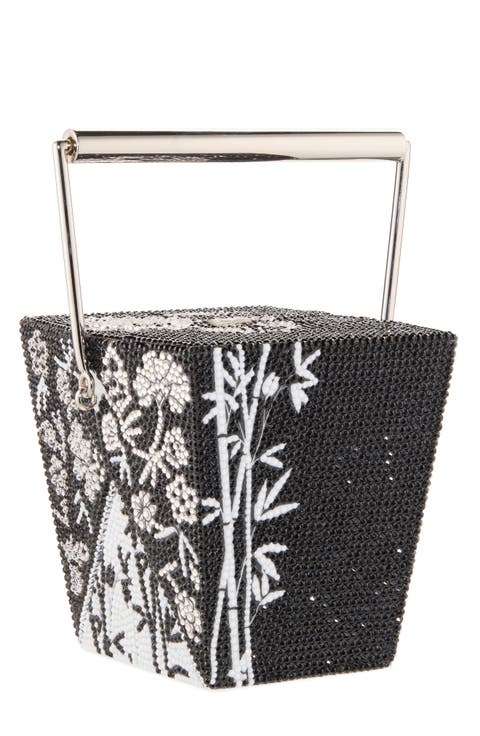 Bamboo Crystal Take Out Box Evening Bag