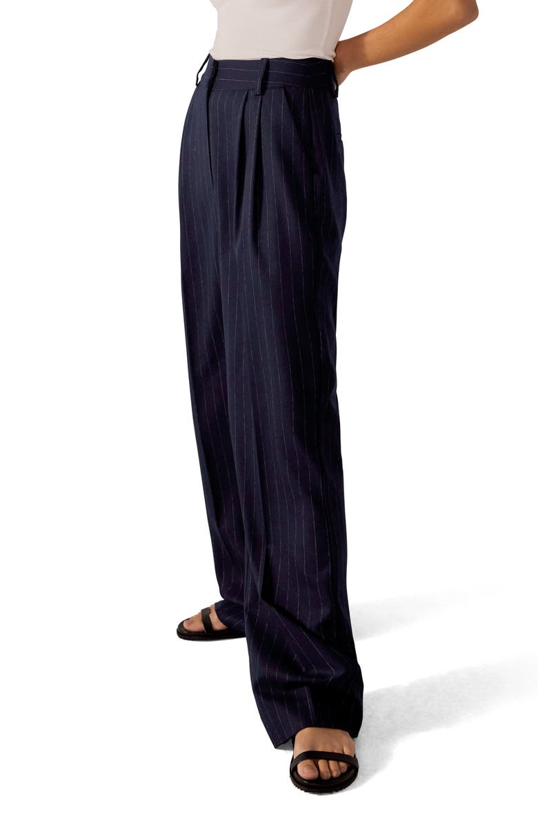 Favorite Daughter x 'Nobody Wants This' The Favorite Pants, Alternate, color, Navy Pinstripe