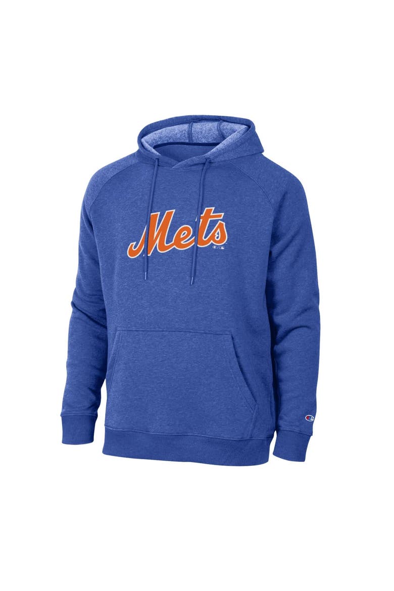 Men's Champion  Royal New York Mets Triumph Tri-Blend Raglan Hoodie, Alternate, color, Royal