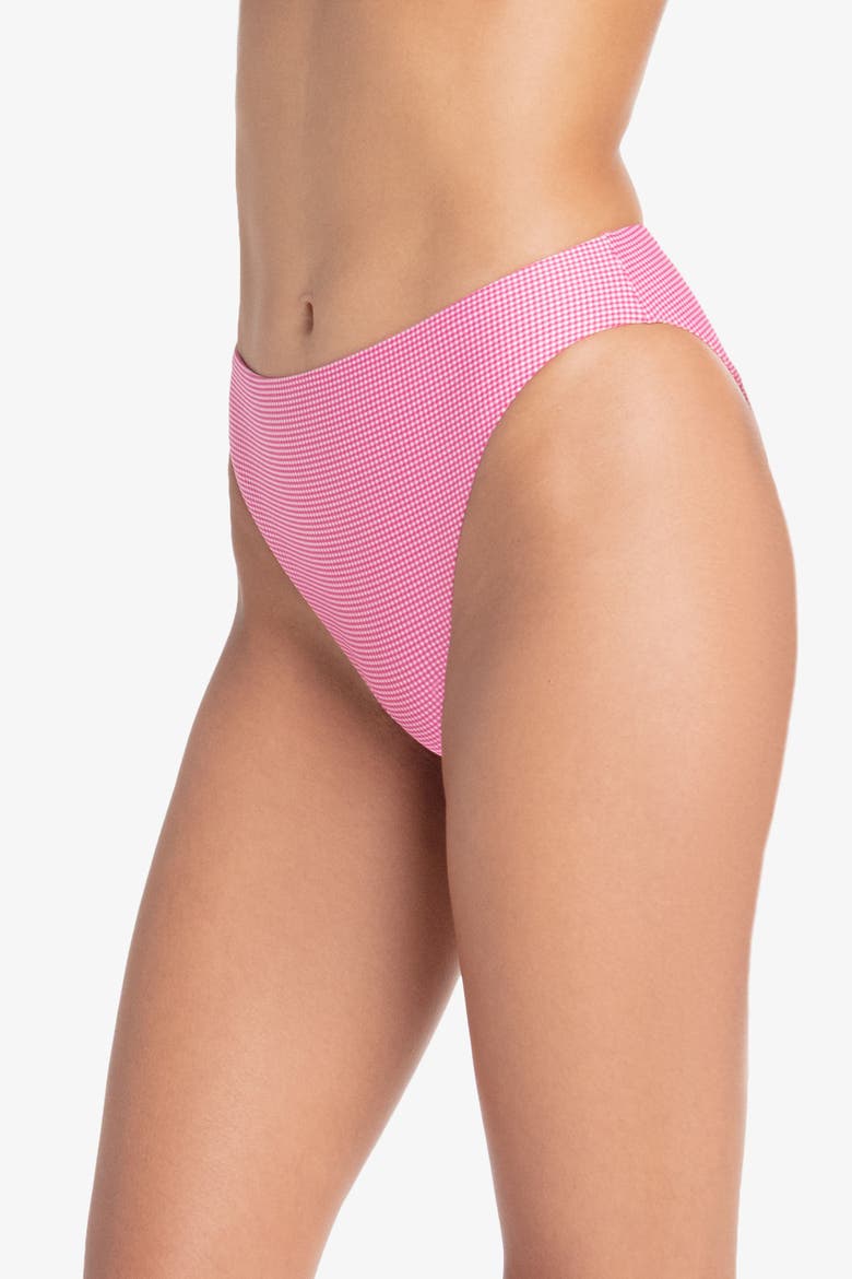 Midi Slimmer Bottom, Alternate, color, Pink Gingham