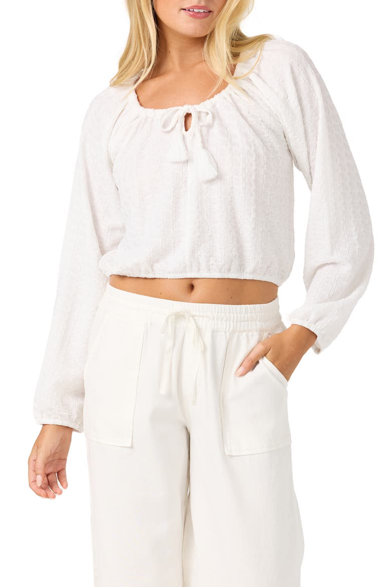 Cami Knit Long Sleeve Top, Main, color, WHITE