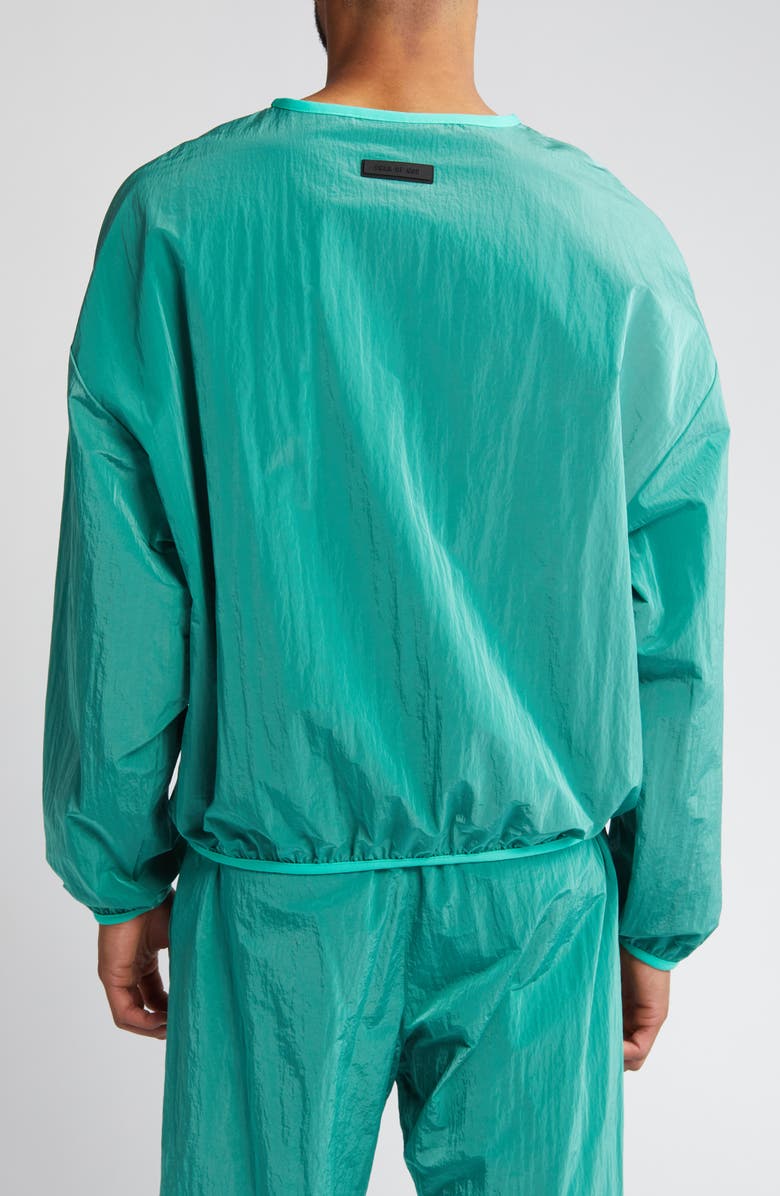 Fear of God Essentials Oversize Nylon Crewneck Pullover, Alternate, color,