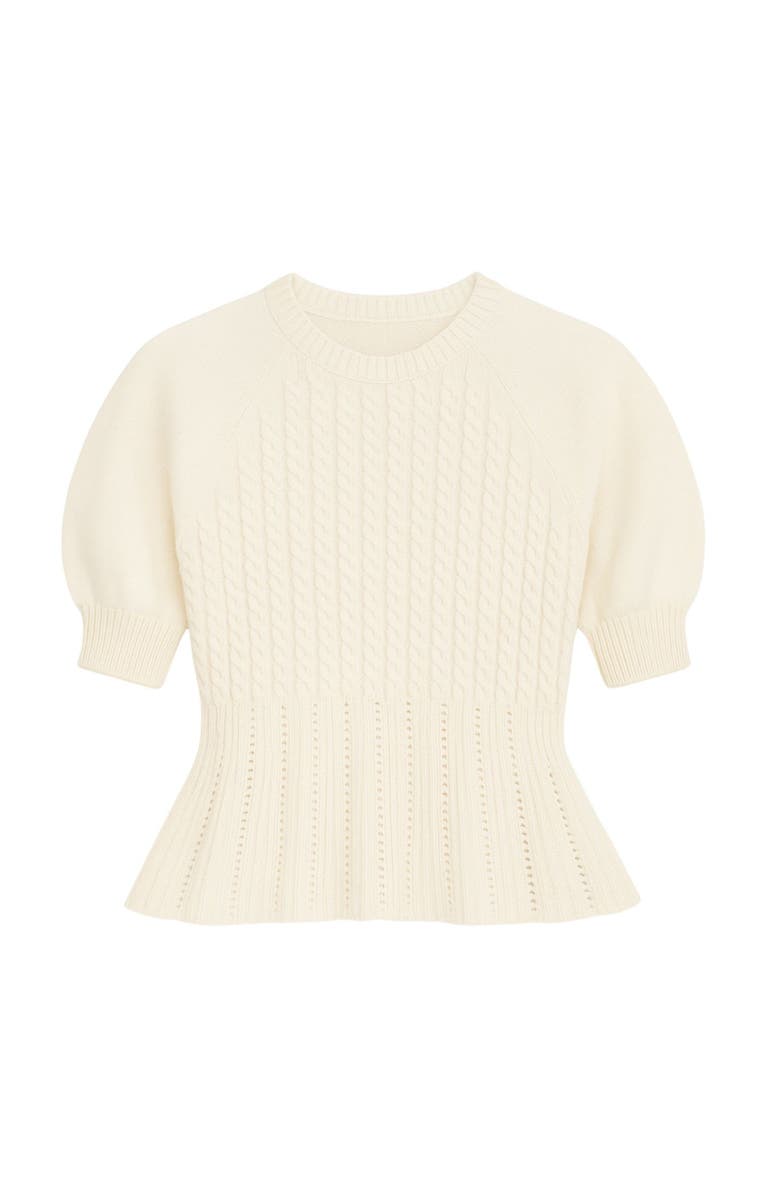 Rebecca Taylor Ella Knit Sweater, Alternate, color, Ivory
