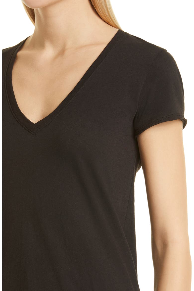 V-Neck T-Shirt, Alternate, color, BLACK