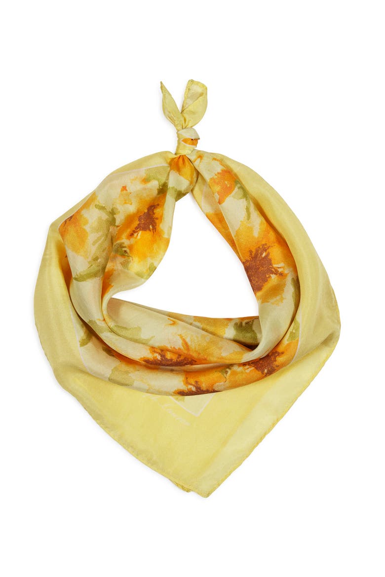 Yellow Floral Square, Alternate, color, Lemon Sorbet