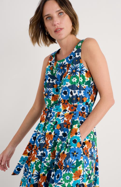 Seasalt Cornwall Belle Print Fit & Flare Dress In Blue