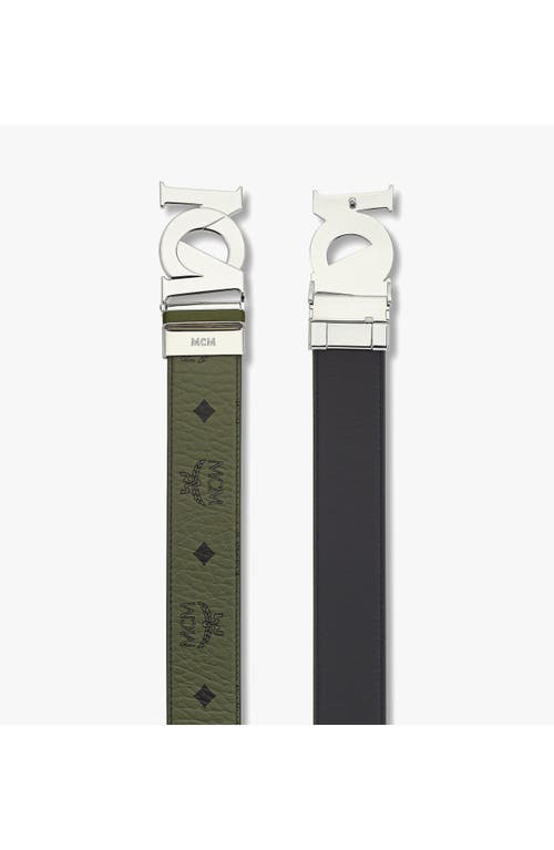 Mcm M-art Reversible Belt 1.5 Inches In Green