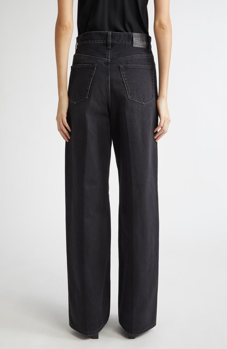 TOTEME High Waist Wide Leg Jeans, Alternate, color, Faded Black